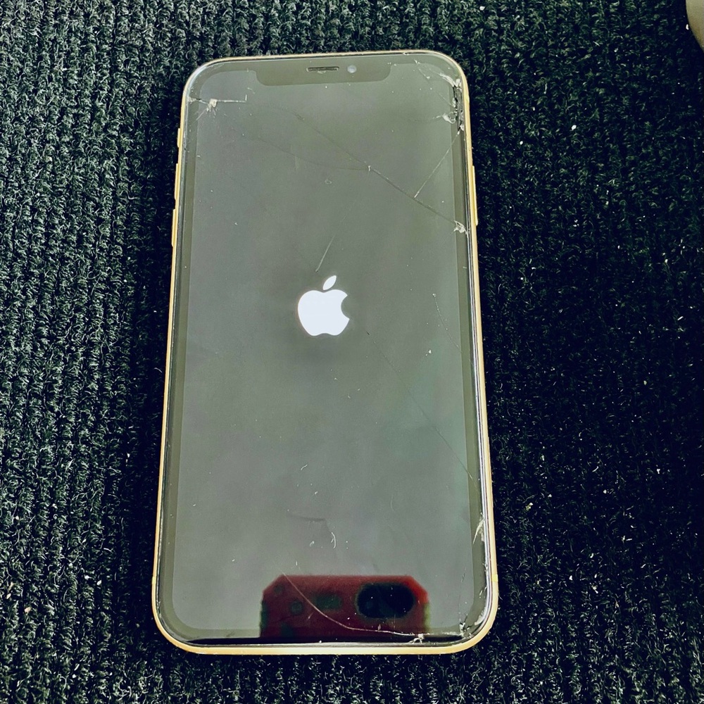 Apple iPhone XR- - Black and Yellow Parts Locked